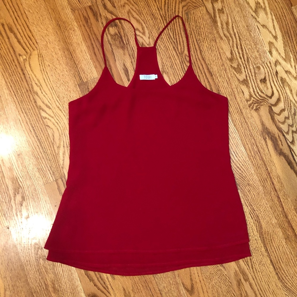 Tobi Racerback Red Tank Top - Picture 2 of 6